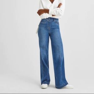 Spanx Seamed Front Wide Leg Jeans